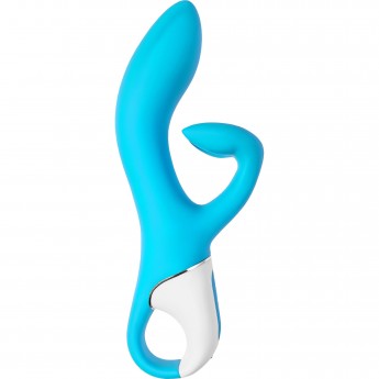 Нереалистичный вибратор SATISFYER Embrace me, силикон, синий