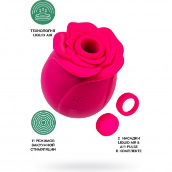 Вакуумно-волновой стимулятор клитора SATISFYER PRO 2 CLASSIC BLOSSOM силикон бордовый 6,6 см