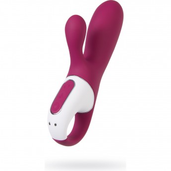 Вибратор SATISFYER Hot Bunny с клиторальным стимулятором, красный